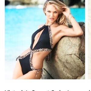 TOP‎ MELON Leopard Print Monokini One-piece Swimsuit Medium